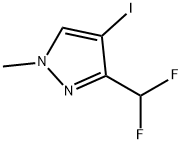 3-(difluoromethyl)-4-iodo-1-methyl-1H-pyrazole 结构式