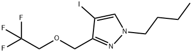 1H-Pyrazole, 1-butyl-4-iodo-3-[(2,2,2-trifluoroethoxy)methyl]- 结构式