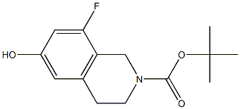8-氟-6-羟基-1,2,3,4-四氢异喹啉-2-羧酸叔丁酯 结构式