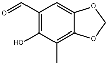 1,3-Benzodioxole-5-carboxaldehyde, 6-hydroxy-7-methyl- 结构式