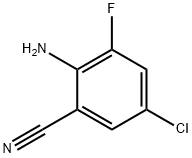 2-氨基-5-氯-3-氟苄腈 结构式