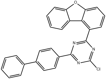 2-[1,1′-联苯]-4-基-4-氯-6-(1-二苯并呋喃基)-1,3,5-三嗪 结构式