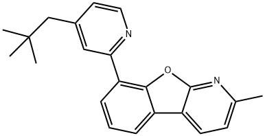 8-[4-(2,2-二甲丙基)-2-吡啶基]-2-甲基苯并呋喃[2,3-B]吡啶 结构式