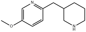 Pyridine, 5-methoxy-2-(3-piperidinylmethyl)- 结构式