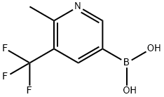 (6-Methyl-5-(trifluoromethyl)pyridin-3-yl)boronic acid 结构式