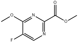 5-Fluoro-4-methoxy-pyrimidine-2-carboxylic acid methyl ester 结构式