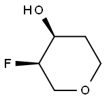 (3R,4S)-3-fluorooxan-4-ol 结构式