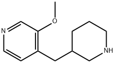Pyridine, 3-methoxy-4-(3-piperidinylmethyl)- 结构式