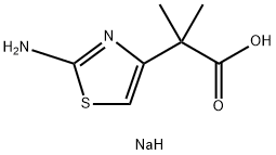 钠 2-(2-氨基-1,3-噻唑-4-基)-2-甲基丙酯 结构式