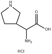 2-氨基-2-(吡咯烷-3-基)乙酸双盐酸盐 结构式