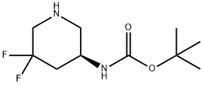 tert-butyl (S)-(5,5-difluoropiperidin-3-yl)carbamate 结构式