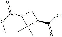 (1R,3R)-3-(methoxycarbonyl)-2,2-dimethylcyclobutane-1-carboxylic acid 结构式