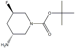 tert-butyl (3R,5R)-3-amino-5-fluoropiperidine-1-carboxylate 结构式