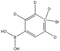 氘代4-溴苯硼酸 结构式
