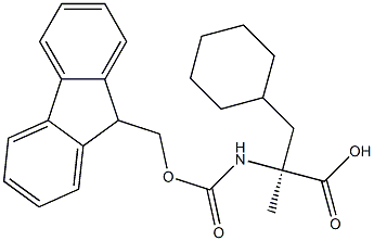 Fmoc-a-methyl-(S)-3-cyclohexylalanine 结构式
