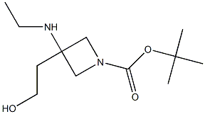 tert-butyl 3-(ethylamino)-3-(2-hydroxyethyl)azetidine-1-carboxylate 结构式
