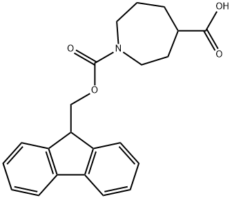 1-[(9H-fluoren-9-ylmethoxy)carbonyl]azepane-4-carboxylic acid 结构式