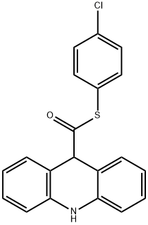 9,10-二氢化吖啶-9-硫代羧酸4'-氯苯酯 结构式