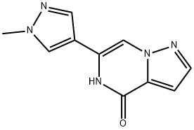 6-(1-甲基-1H-吡唑-4-基)吡唑并[1,5-A]吡嗪-4-醇 结构式