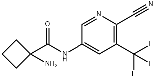 1-AMINO-N-[6-CYANO-5-(TRIFLUOROMETHYL)-3-PYRIDINYL]CYCLOBUTANECARBOXAMIDE 结构式