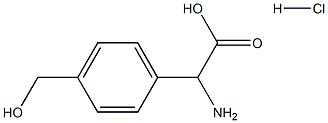 2-氨基-2-[4-(羟甲基)苯基]乙酸盐酸 结构式