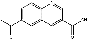 6-乙酰基喹啉-3-羧酸 结构式