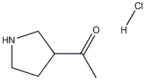 1-(吡咯烷-3-基)乙-1-酮盐酸盐 结构式