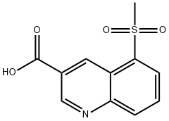 5-(甲基磺酰基)喹啉-3-羧酸 结构式