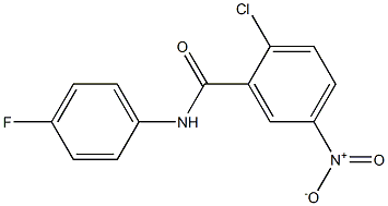 2-chloro-N-(4-fluorophenyl)-5-nitrobenzamide 结构式