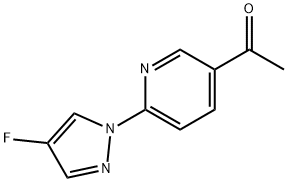 1-[6-(4-fluoro-1H-pyrazol-1-yl)-3-pyridinyl]Ethanone 结构式