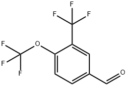 4-Trifluoromethoxy-3-trifluoromethyl-benzaldehyde 结构式