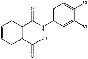 6-[(3,4-dichlorophenyl)carbamoyl]cyclohex-3-ene-1-carboxylic acid 结构式