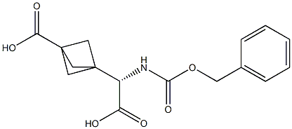 3-[(S)-{[(benzyloxy)carbonyl]amino}(carboxy)methyl]bicyclo[1.1.1]pentane-1-carboxylic acid 结构式