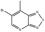 6-溴-7-甲基-[1,2,5]噻二唑并[3,4-B]吡啶 结构式