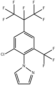 1-(2-氯-4-(全氟丙烷-2-基)-6-(三氟甲基)苯基)-1H-吡唑 结构式