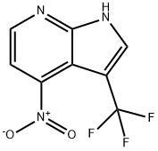 4-nitro-3-(trifluoromethyl)-1H-pyrrolo[2,3-b]pyridine 结构式