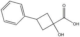 1-hydroxy-3-phenylcyclobutane-1-carboxylic acid 结构式