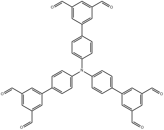 4',4''',4'''''-次氮基三(([1,1'-联苯]-3,5-二甲醛)) 结构式