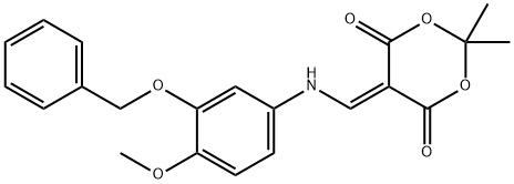 5-({[3-(benzyloxy)-4-methoxyphenyl]amino}methylene)-2,2-dimethyl-1,3-dioxane-4,6-dione 结构式