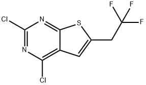 2,4-dichloro-6-(2,2,2-trifluoroethyl)thieno[2,3-d]pyrimidine 结构式