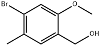 (4-溴-2-甲氧基-5-甲基苯基)甲醇 结构式