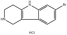 7-Bromo-2,3,4,5-tetrahydro-1H-pyrido[4,3-b]indole hydrochloride 结构式