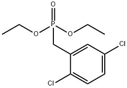 (2,5-二氯苯基)甲基]膦酸二乙酯 结构式