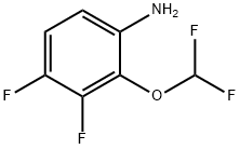 2-(二氟甲氧基)-3,4-二氟苯胺 结构式