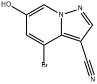 4-溴-6-羟基吡唑并[1,5-A]吡啶-3-腈 结构式