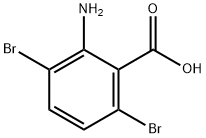 2-氨基-3,6-二溴苯甲酸 结构式