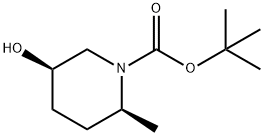 (2S,5R)-5-羟基-2-甲基哌啶-1-羧酸叔丁酯 结构式