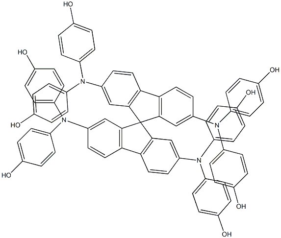 2,2',7,7'-四[N,N-二(4-羟基苯基)氨基]-9,9-螺二芴 结构式