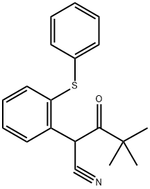 4,4-dimethyl-3-oxo-2-(2-(phenylthio)phenyl)pentanenitrile 结构式