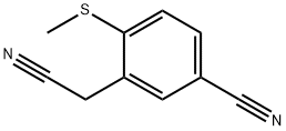 3-(cyanomethyl)-4-(methylthio)benzonitrile 结构式